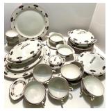 Syracuse China Canterbury Pattern Dinnerware Set with Floral Trim Syracuse China Canterbury Pattern Dinnerware Set with Floral Trim