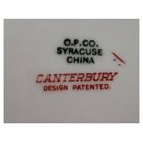 Syracuse China Canterbury Pattern Dinnerware Set with Floral Trim Syracuse China Canterbury Pattern Dinnerware Set with Floral Trim