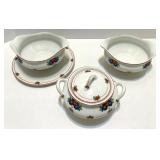Syracuse China Canterbury Pattern Dinnerware Set with Floral Trim Syracuse China Canterbury Pattern Dinnerware Set with Floral Trim