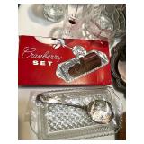 Vintage Mixed Lot of Silverplate Trays, Glassware, and Serving Pieces Vintage Mixed Lot of Silverplate Trays, Glassware, and Serving Pieces