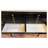Vintage Dental Cabinet with 14 Metal Drawers and Glass Pulls Vintage Dental Cabinet with 14 Metal Drawers and Glass Pulls