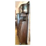 Antique Oak Secretary Bookcase with Curio Cabinet and Stained Glass Antique Oak Secretary Bookcase with Curio Cabinet and Stained Glass