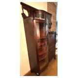 Antique Oak Secretary Bookcase with Curio Cabinet and Stained Glass Antique Oak Secretary Bookcase with Curio Cabinet and Stained Glass