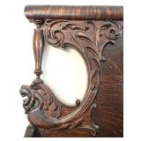 Antique Oak Secretary Bookcase with Curio Cabinet and Stained Glass Antique Oak Secretary Bookcase with Curio Cabinet and Stained Glass