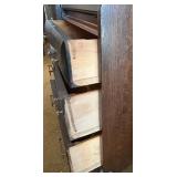 Antique Oak Secretary Bookcase with Curio Cabinet and Stained Glass Antique Oak Secretary Bookcase with Curio Cabinet and Stained Glass