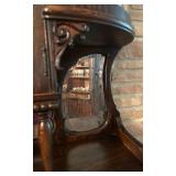 Antique Oak Secretary Bookcase with Curio Cabinet and Stained Glass Antique Oak Secretary Bookcase with Curio Cabinet and Stained Glass