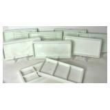 Lot of Vintage Milk Glass Dental Instrument Trays Lot of Vintage Milk Glass Dental Instrument Trays