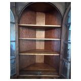 Impressive Antique Wooden Corner Cabinet with Glass Doors Impressive Antique Wooden Corner Cabinet with Glass Doors