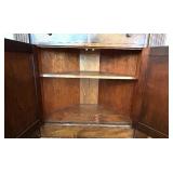Beautiful Antique Wooden Corner Cabinet with Glass Doors Beautiful Antique Wooden Corner Cabinet with Glass Doors
