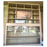 Tall Wall Unit with Display Cabinet and Shelving Tall Wall Unit with Display Cabinet and Shelving