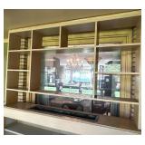 Tall Wall Unit with Display Cabinet and Shelving Tall Wall Unit with Display Cabinet and Shelving
