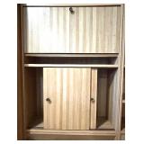 Tall Wood Bookshelf with Storage Compartments Tall Wood Bookshelf with Storage Compartments