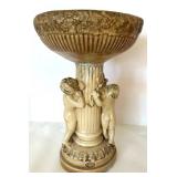 Mixed Home Decor Lot - Cherub Pedestal Bowl, Gold Urn with Fruit, Gilt Cherub Vase Mixed Home Decor Lot - Cherub Pedestal Bowl, Gold Urn with Fruit, Gilt Cherub Vase