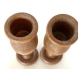 Set of 5 Hand Turned Wood Candle Holders - Mixed Heights Set of 5 Hand Turned Wood Candle Holders - Mixed Heights