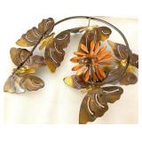 MCM Metal Butterfly and Flower Wall Decor MCM Metal Butterfly and Flower Wall Decor