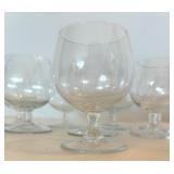 Glass Decanter with Stopper and 8 Snifter Glasses Glass Decanter with Stopper and 8 Snifter Glasses