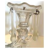 Vintage Glass Three-Light Candelabra with Prisms Vintage Glass Three-Light Candelabra with Prisms