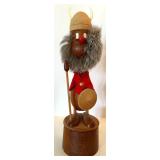 Vintage Wooden Viking Music Box and Nutcracker Figurine Vintage Wooden Viking Music Box and Nutcracker Figurine