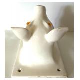 Pair of White Ceramic Pig Head Wall Mounts Pair of White Ceramic Pig Head Wall Mounts