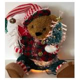 Christmas Decor Lot: Lighted Bear Figurine, Placemats & Holiday Accents Christmas Decor Lot: Lighted Bear Figurine, Placemats & Holiday Accents