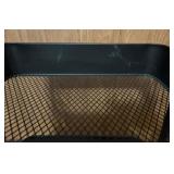 Three-Tier Black Metal Rolling Utility Cart Three-Tier Black Metal Rolling Utility Cart