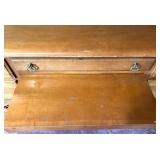 Wood Office Desk with 8 Drawers and Brass Handles Wood Office Desk with 8 Drawers and Brass Handles