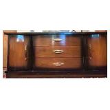 Bedroom Suite: Lowboy Dresser with Mirror, Tallboy Dresser, Bed Frame, 2 Nightstands Bedroom Suite: Lowboy Dresser with Mirror, Tallboy Dresser, Bed Frame, 2 Nightstands