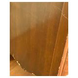 Vintage Wood Bow Front 4-Drawer Dresser with Brass Pulls Vintage Wood Bow Front 4-Drawer Dresser with Brass Pulls