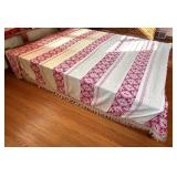 Lot of 2 Vintage Handcrafted Bedspreads and Table Runner Lot of 2 Vintage Handcrafted Bedspreads and Table Runner