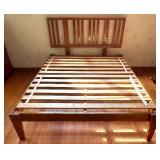 Wooden Slat Queen Bed Frame with Headboard Wooden Slat Queen Bed Frame with Headboard