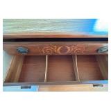 Vintage Tall Wooden Chest of Drawers with Inlay Detail Vintage Tall Wooden Chest of Drawers with Inlay Detail