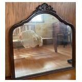 Vintage Wood Side Chair and Ornate Wall Mirror. SEE ALL PHOTOS Vintage Wood Side Chair and Ornate Wall Mirror. SEE ALL PHOTOS