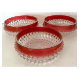 Ruby Red & Clear Glassware Lot - Lenox, Vintage Bowls, Plates, Pitcher Ruby Red & Clear Glassware Lot - Lenox, Vintage Bowls, Plates, Pitcher