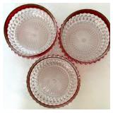 Ruby Red & Clear Glassware Lot - Lenox, Vintage Bowls, Plates, Pitcher Ruby Red & Clear Glassware Lot - Lenox, Vintage Bowls, Plates, Pitcher