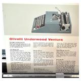 Olivetti Underwood Ventura Portable Typewriter with Case and Instructions Olivetti Underwood Ventura Portable Typewriter with Case and Instructions