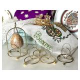 Easter and Spring Decor Lot - Plates, Linens, Figures, and More Easter and Spring Decor Lot - Plates, Linens, Figures, and More