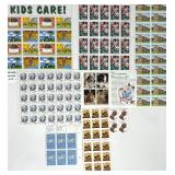 US Mint Stamp Collection Lot with Vintage Brass Stamp Roll Dispenser US Mint Stamp Collection Lot with Vintage Brass Stamp Roll Dispenser