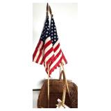 Patriotic Collectible Lot: Valley Forge US Flags & 1776-1976 Rogers Spoon Patriotic Collectible Lot: Valley Forge US Flags & 1776-1976 Rogers Spoon