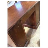 Wood Office Desk and Two Matching Chairs Wood Office Desk and Two Matching Chairs