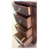 Wood Office Desk and Two Matching Chairs Wood Office Desk and Two Matching Chairs