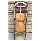 Vintage Silver Streak Wooden Sled with Metal Runners Vintage Silver Streak Wooden Sled with Metal Runners