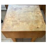 Solid Wood Butcher-Block Kitchen Table Solid Wood Butcher-Block Kitchen Table