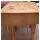 Solid Wood Butcher-Block Kitchen Table Solid Wood Butcher-Block Kitchen Table