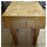 Solid Wood Butcher-Block Kitchen Table Solid Wood Butcher-Block Kitchen Table