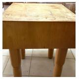 Solid Wood Butcher-Block Kitchen Table Solid Wood Butcher-Block Kitchen Table