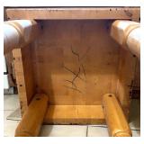 Solid Wood Butcher-Block Kitchen Table Solid Wood Butcher-Block Kitchen Table
