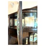 Antique Oak Secretary Bookcase with Curio Cabinet and Stained Glass Antique Oak Secretary Bookcase with Curio Cabinet and Stained Glass