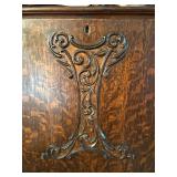 Antique Oak Secretary Bookcase with Curio Cabinet and Stained Glass Antique Oak Secretary Bookcase with Curio Cabinet and Stained Glass