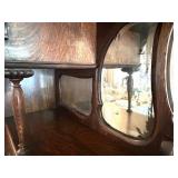 Antique Oak Secretary Bookcase with Curio Cabinet and Stained Glass Antique Oak Secretary Bookcase with Curio Cabinet and Stained Glass
