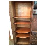 Antique Oak Secretary Bookcase with Curio Cabinet and Stained Glass Antique Oak Secretary Bookcase with Curio Cabinet and Stained Glass